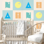 Papier Peint 4 lettres bébé nom de bébé pépinière décor papier<br><div class="desc">Papier peint de pépinière à quatre lettres dans les tons beiges bleu clair. Les 4 lettres colorées sont personnalisables s'adaptant au nom des enfants. Les lettres sont choisies dans une police mignonne de sorte qu'il a l'air froid figuratif et discret. Conseil : Les bandes de papier peint peuvent être appliquées...</div>