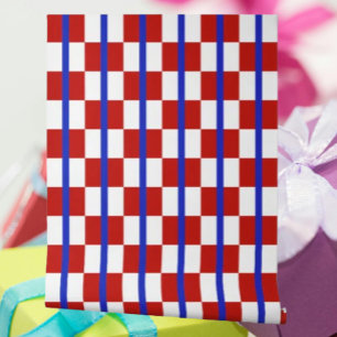 Papier peint à carreaux patriotiques rayés