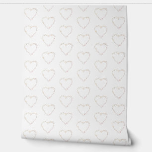 Papier peint à coeur floral délicat