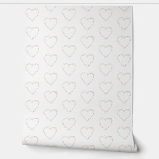 Papier peint à coeur floral délicat