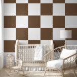 Papier Peint À damiers Brown<br><div class="desc">à damiers papier peint de couleur marron. Motif de carré moderne minimaliste géométrique peel et papier peint bâton.</div>
