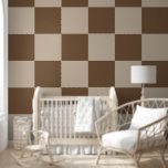 Papier Peint À damiers Brown<br><div class="desc">à damiers papier peint de couleur marron. Motif de carré moderne minimaliste géométrique peel et papier peint bâton.</div>