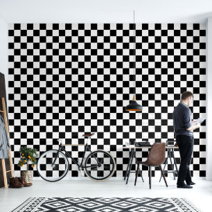 Papier Peint À damiers noir et blanc