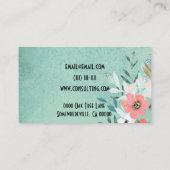 papier peint à fleurs carte de visite (Dos)