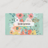 papier peint à fleurs carte de visite (Devant)