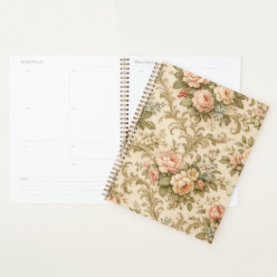 Papier peint à motif floral vintage