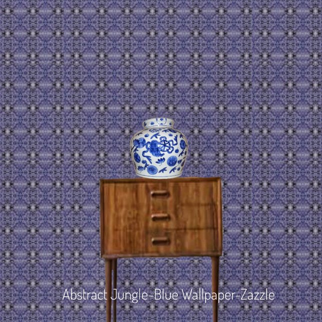 Papier Peint Abstrait Jungle-Blue (Créateur téléchargé)