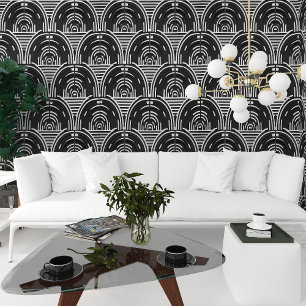 Papier Peint Abstrait noir et blanc