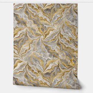 Papier Peint Abstrait Royal Teinte Marron et Neutre