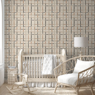 Papier peint adhésif moderne organique Wabi Grid