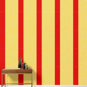 Papier peint adhésif Scarlet Bell à pois