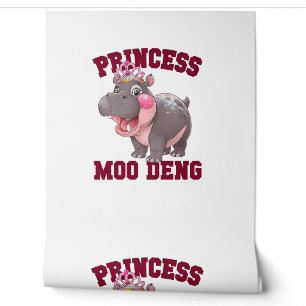 Papier Peint Adorable PRINCESS MOO DENG Baby Hippo fille Dabbin