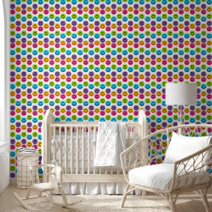 Papier Peint "Adorable Smile Emoji Motif Collection"