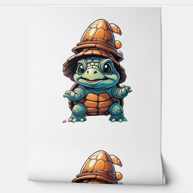Papier Peint Adorable Turtle in Halloween Mood Essential T-Shir (Déroulement)