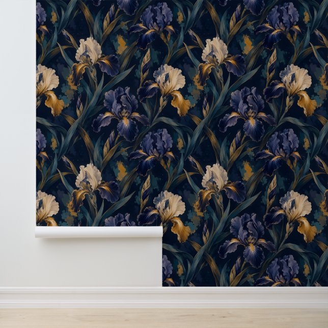 Papier Peint After Hours Iris Moody Florals (Application)