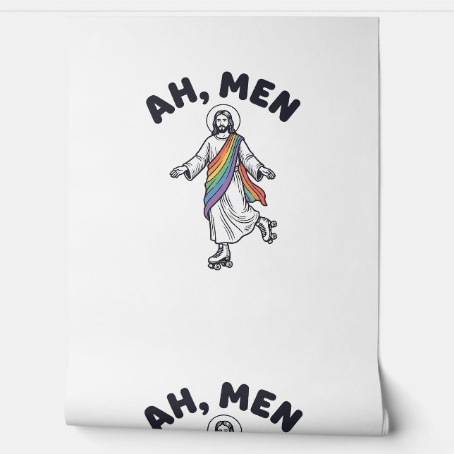Papier Peint Ah Men Roller Skating Foi Vector Design_1 (Déroulement)