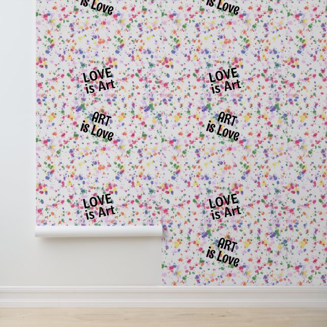 Papier Peint Aimer Art Peinture Aquarelle (Application)