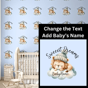 Papier Peint Ajouter Nom Du Bébé, Modifier Le Texte, Lion Cute