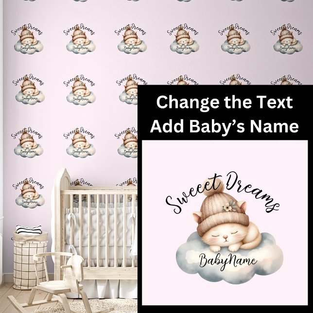 Papier Peint Ajouter un prénom de bébé, Changer le texte, Doux  (Créateur téléchargé)