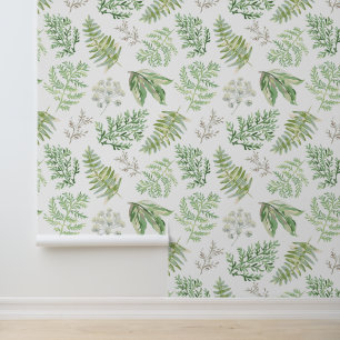 Papier Peint Ajoutez votre nom Forest Greenery Motif