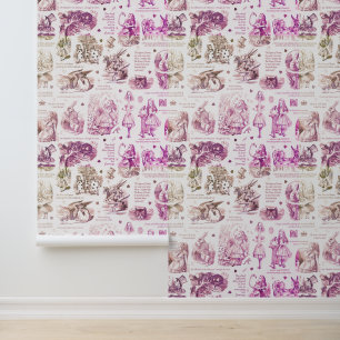 Papier Peint Alice au pays des merveilles Nursery violet en toi