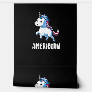 Papier Peint Américain Fier D'Être Américaine Chemise Unicorne