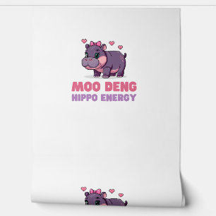 Papier Peint Amoureux des animaux d'ÉNERGIE MOO DENG HIPPO Hip