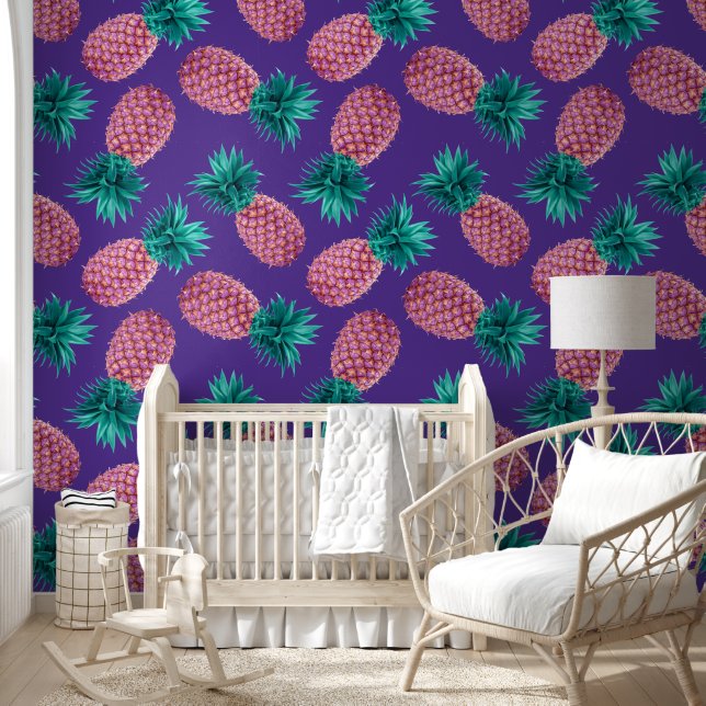 Papier Peint Ananas Colorés (Enfants)