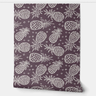 Papier Peint Ananas En Basil Violet Par Glidden