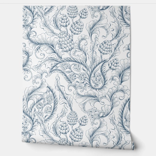 Papier Peint Ananas et Paisley (Déroulement)