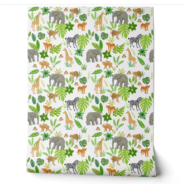 Papier Peint Animaux de la Jungle (Déroulement)
