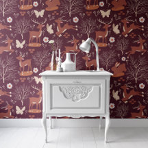 Animaux de rennes Brown Motif Peel & Stick