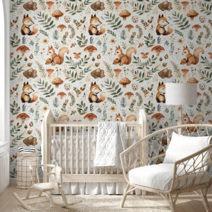 Papier Peint Animaux des bois Enfants