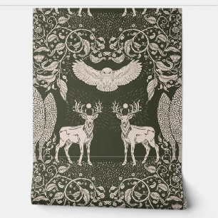 Papier Peint Animaux des forêts Mythologie Vert