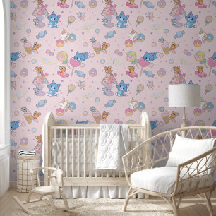 Papier Peint Anime Tom, Jerry et Tuffy Candyland Motif
