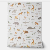 Papier Peint Apprendre ABC Animaux Sauvages Amusant (Déroulement)