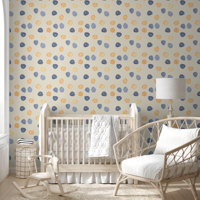 Papier Peint Aquarelle Boho Dot Abstrait (Enfants)