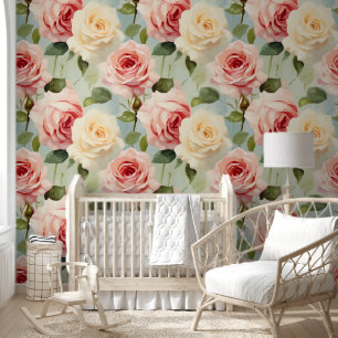 Papier Peint Aquarelle Florale Motif sans joint