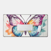 Papier Peint Aquarelle Papillon Rétro Coloré (Clavier et souris)