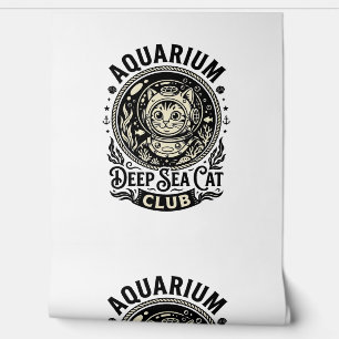 Papier Peint Aquarium Chat de mer profond Graphique de chat drô