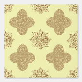 Papier peint arabesque floral marron (Recto)