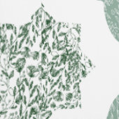 Papier peint arabesque floral vert (Couture)
