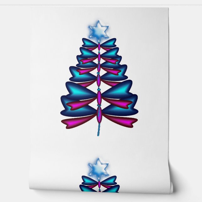Papier Peint Arbre de Noël Dragonfly (Déroulement)