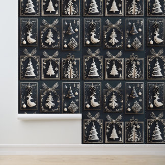 Papier Peint Arbres de Noël élégants et modernes