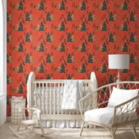 Arbres de Noël & tigres motif personnalisé arrière