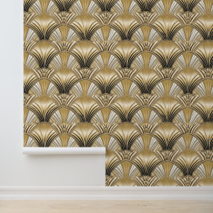 Papier Peint Arches Art Déco Noir Or Chic