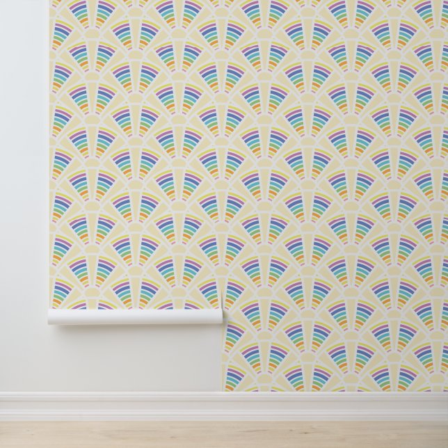 Papier Peint Arches lumineuses (Application)