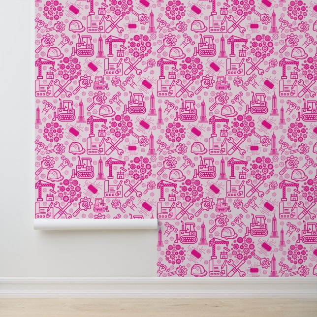 Papier Peint architecture moderne rose girly Plan directeur (Application)