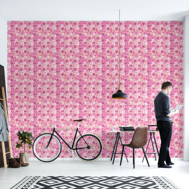 Papier Peint Arrière - plan de modèle floral (Salon)