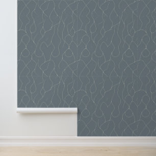 Papier Peint Art Abstrait minimaliste sur gris